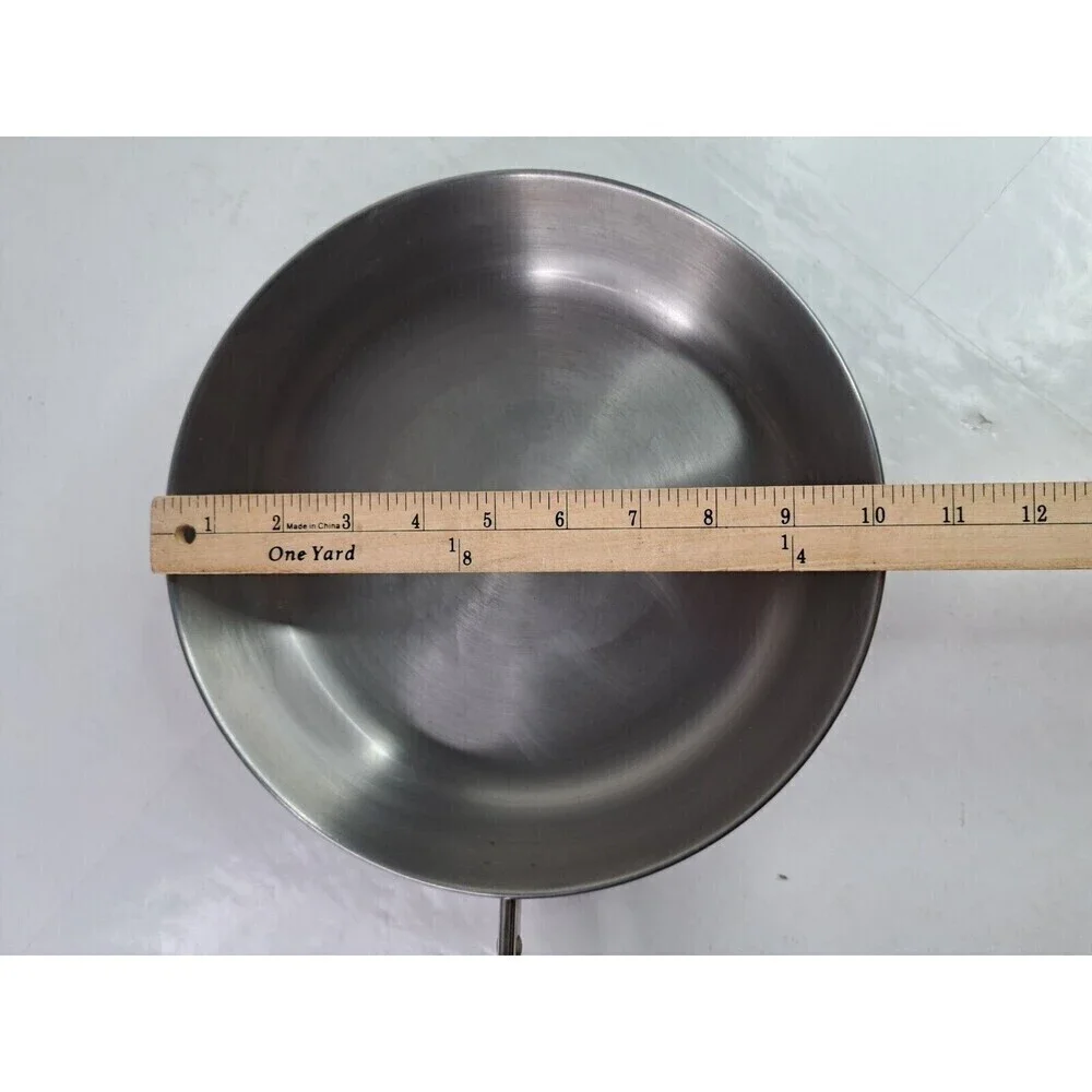 Revere Ware 10 inch Skillet Pan Stainless Steel Disk Bottom Tri-Ply - Picture 2 of 5